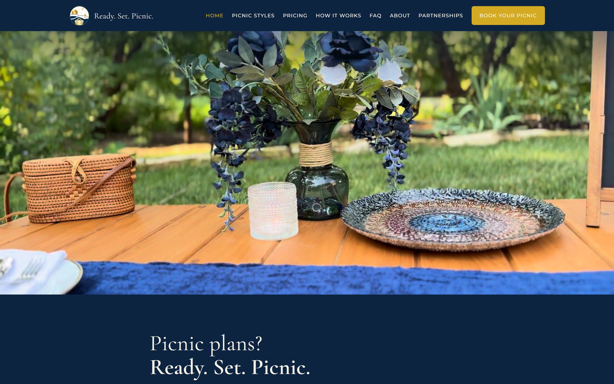 Ready. Set. Picnic. home page
